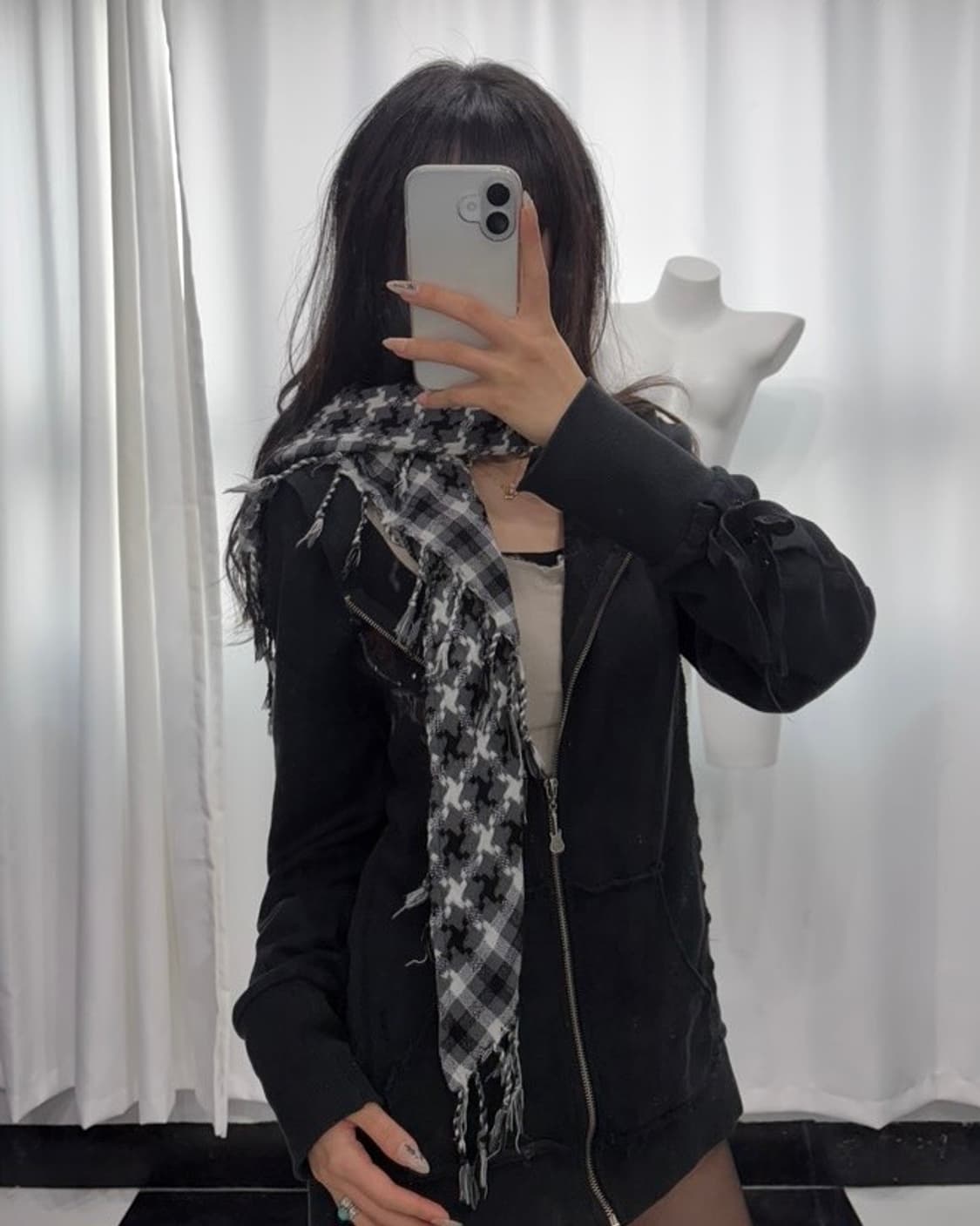 🎸블랙&그레이 스카프🎸 상품이미지2