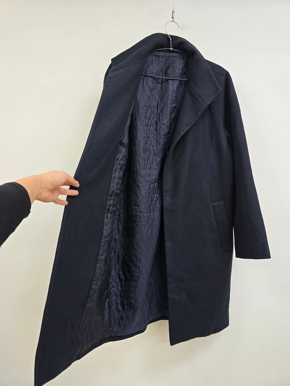 솔리드옴므 모혼방 누빔 롱코트 상품이미지8