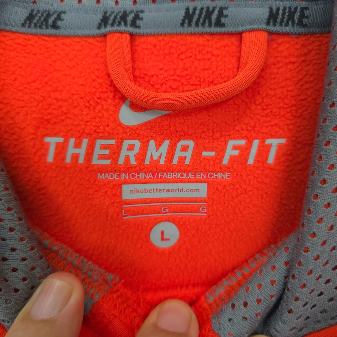 남성 나이키 Nike 오렌지 후드티 L 상품이미지7