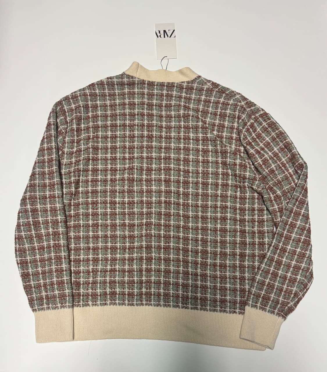 <새상품> 자라 ZaRa 플래드 체크 니트 가디건  2XL~XL 상품이미지2