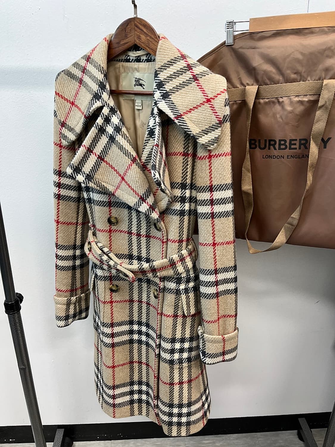 여) 버버리 런던 노바체크 울 트렌치코트 상품이미지4