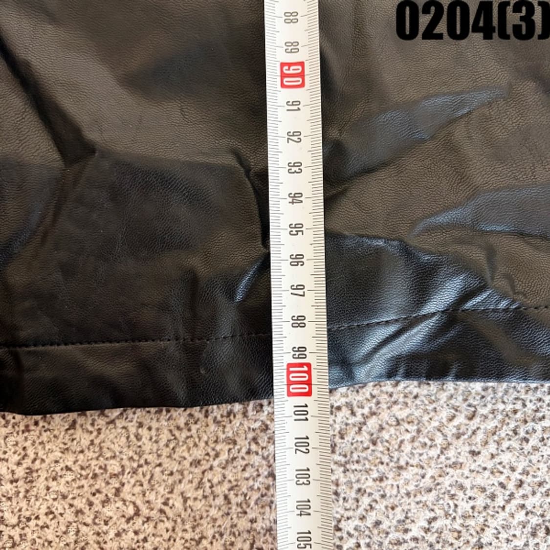 [88] 라우렐 여성 블랙 인조가죽 롱 코트 0204(3) 상품이미지7