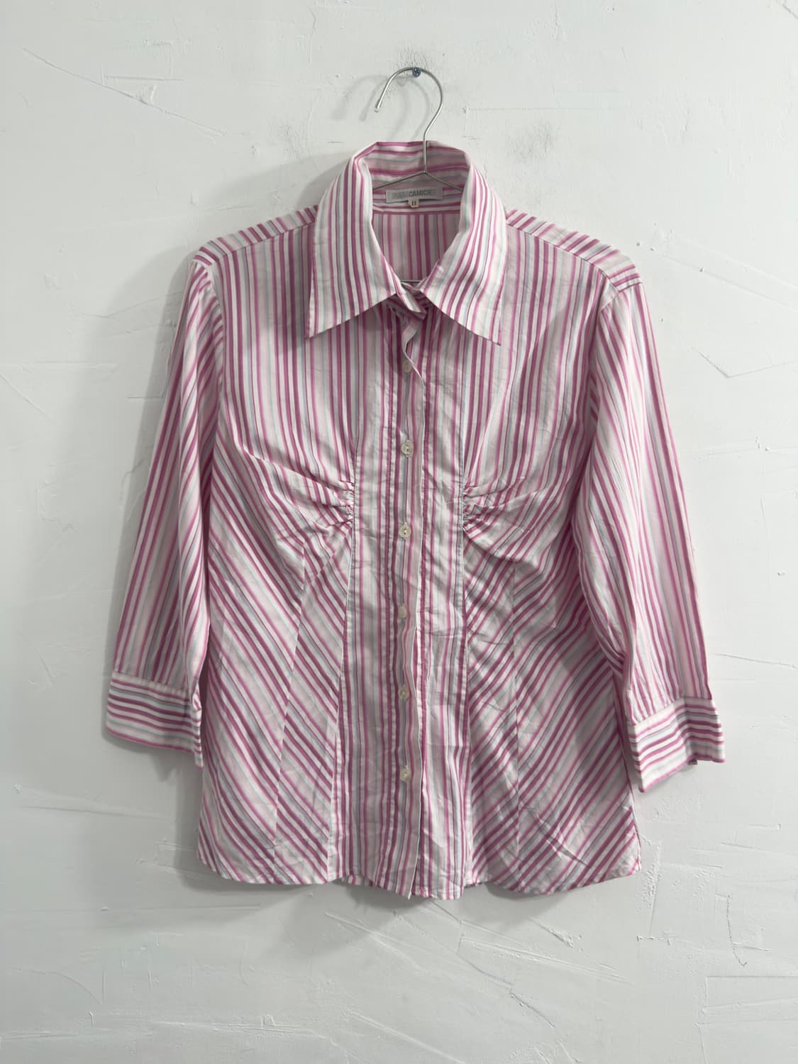 nara camicie pink shirring shirt 상품이미지1