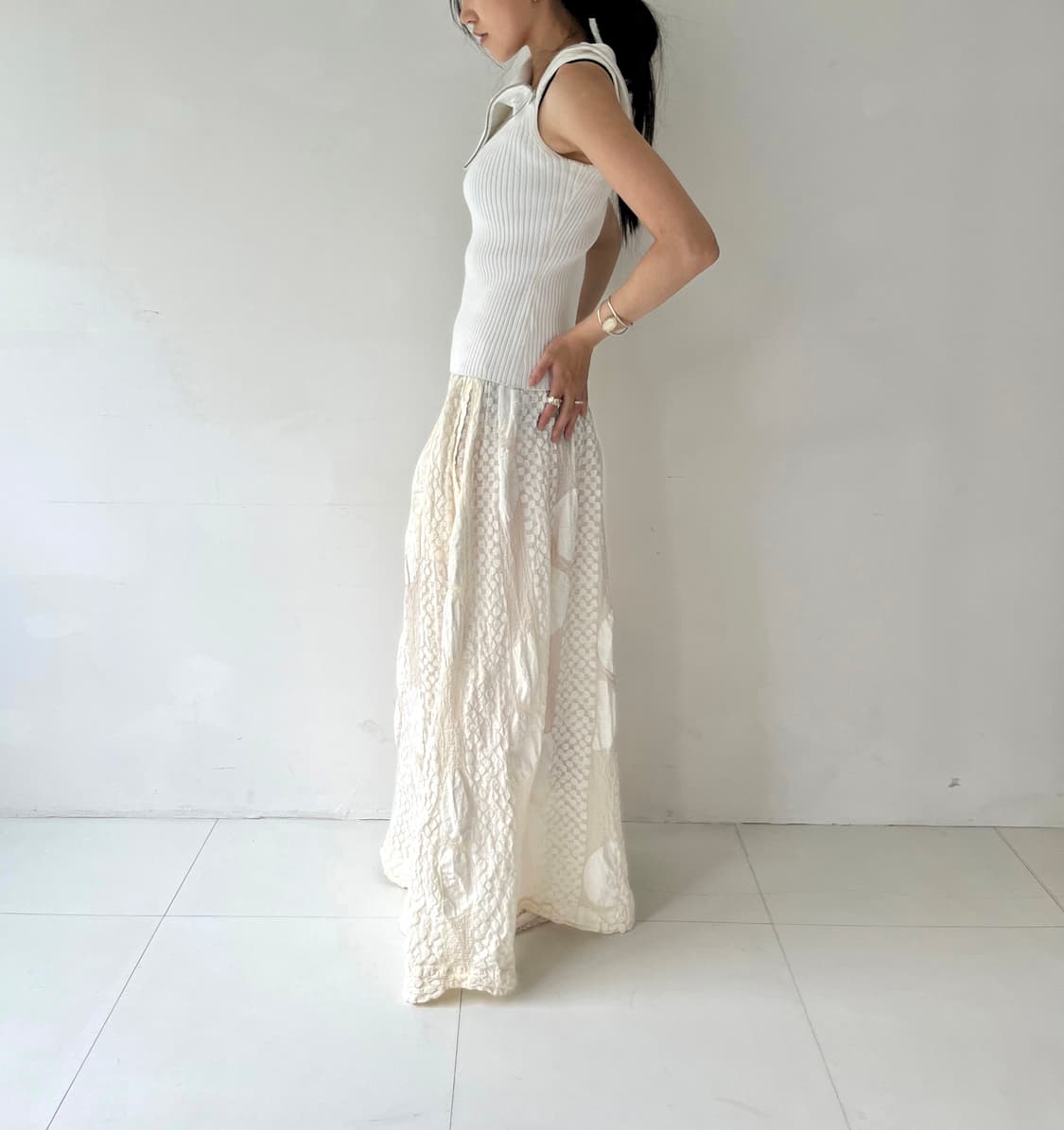 이세이미야케 embossed pattern skirt 상품이미지6