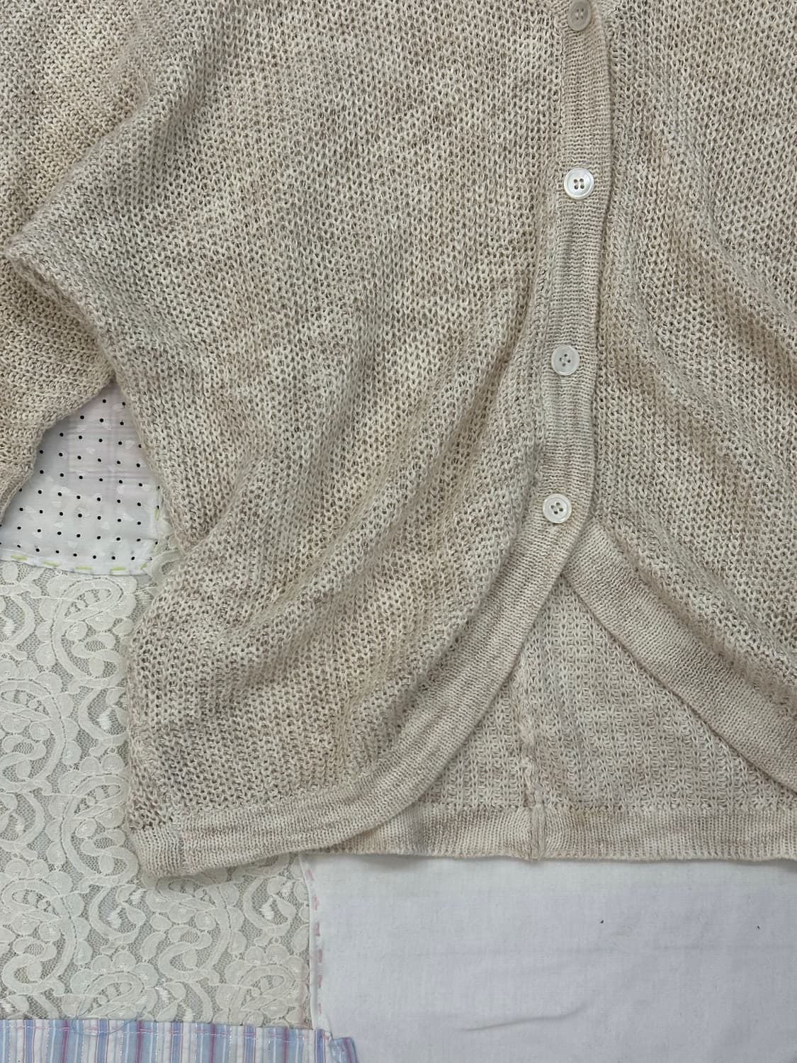 아이보리 루즈핏 가디건 상품이미지6