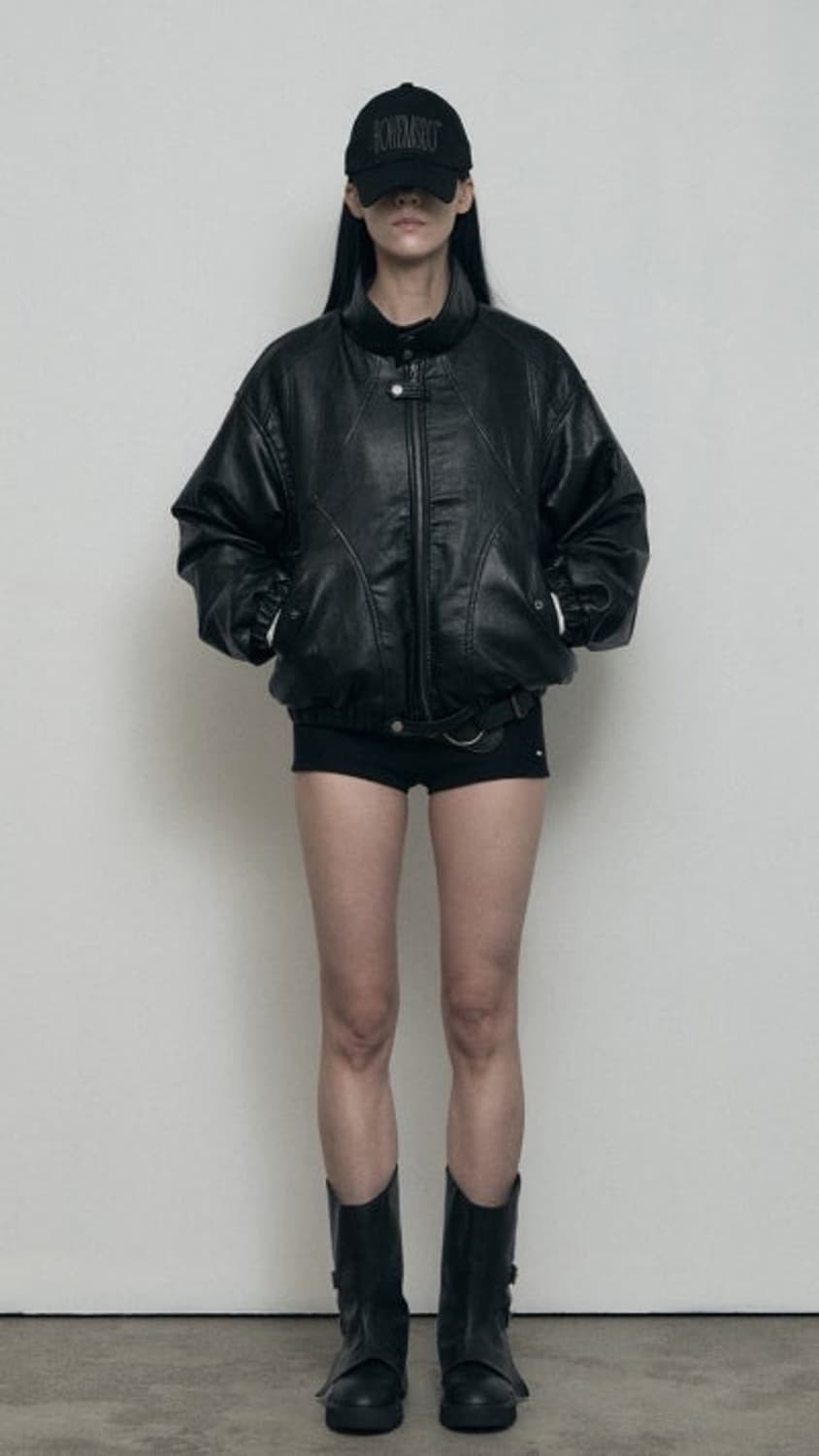 보헤미안서울 하이넥 모토자켓 오버핏 상품이미지1