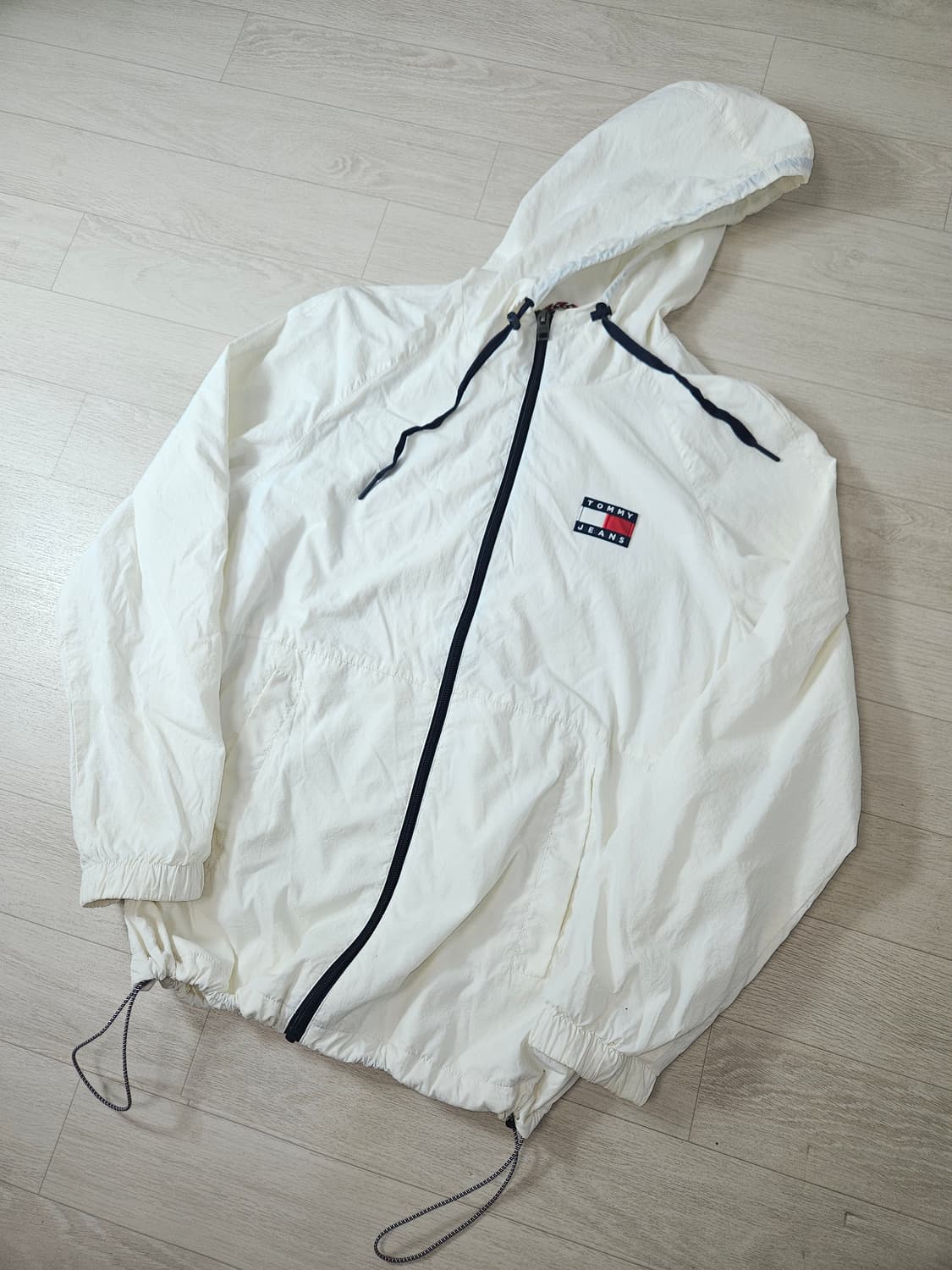 타미진스 타미힐피거 화이트 바람막이 자켓 오버핏 하이넥 바머 XL 상품이미지2