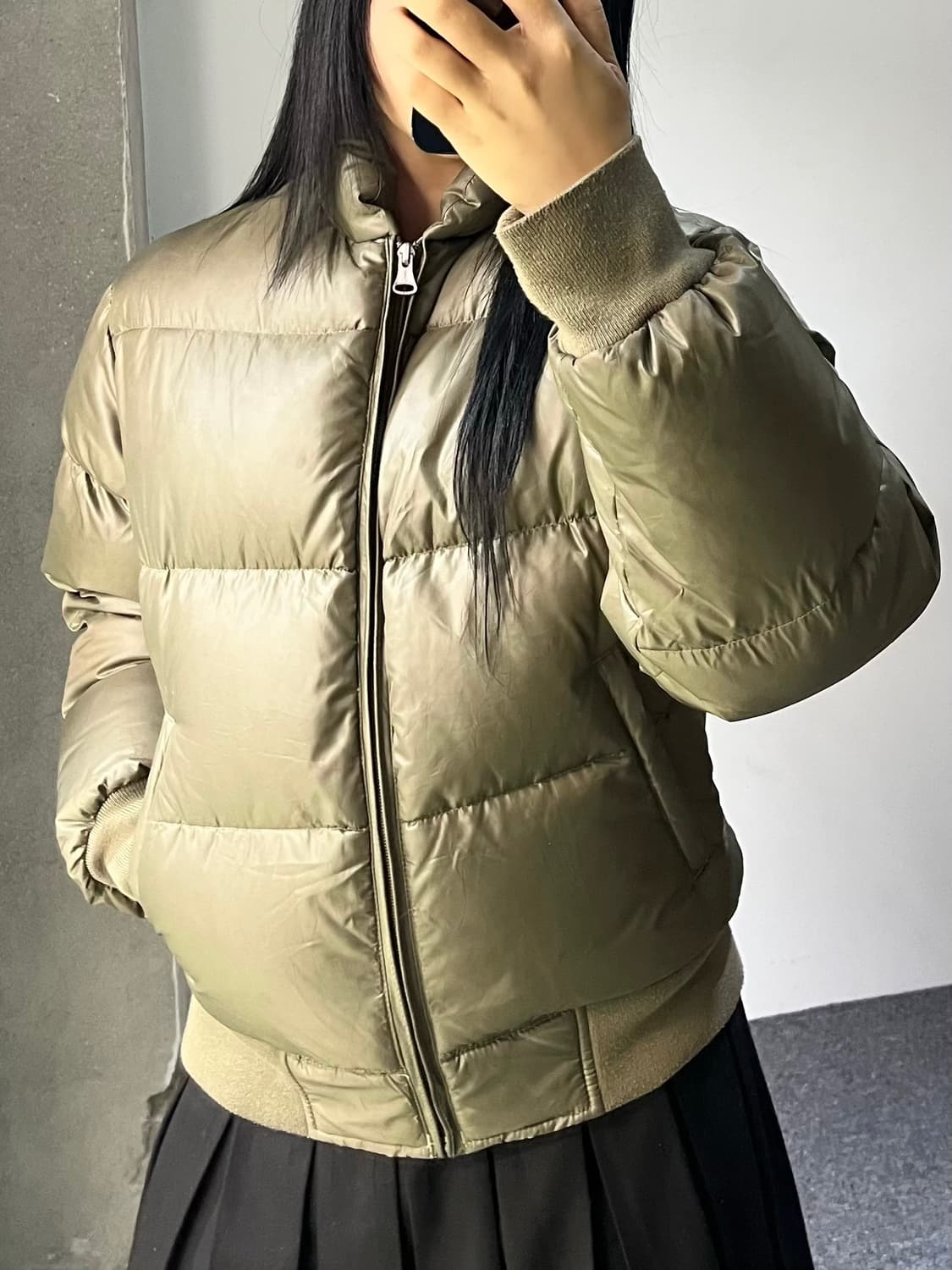 폴로진스 카키 패디드 다운 자켓 상품이미지2