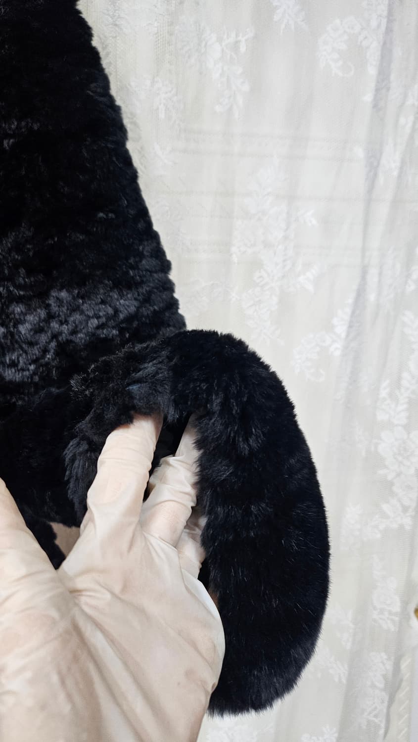 크레송 블랙 퍼 후드 자켓  상품이미지9