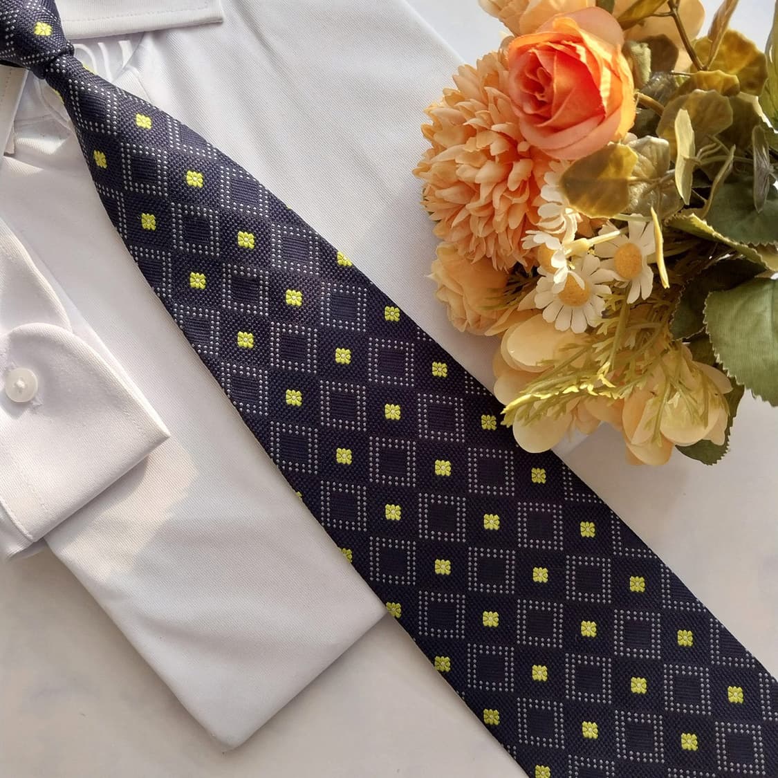 소니아 리키엘 실크 미니 지오메트릭 넥타이 10cm A+등급 K1598
 상품이미지7