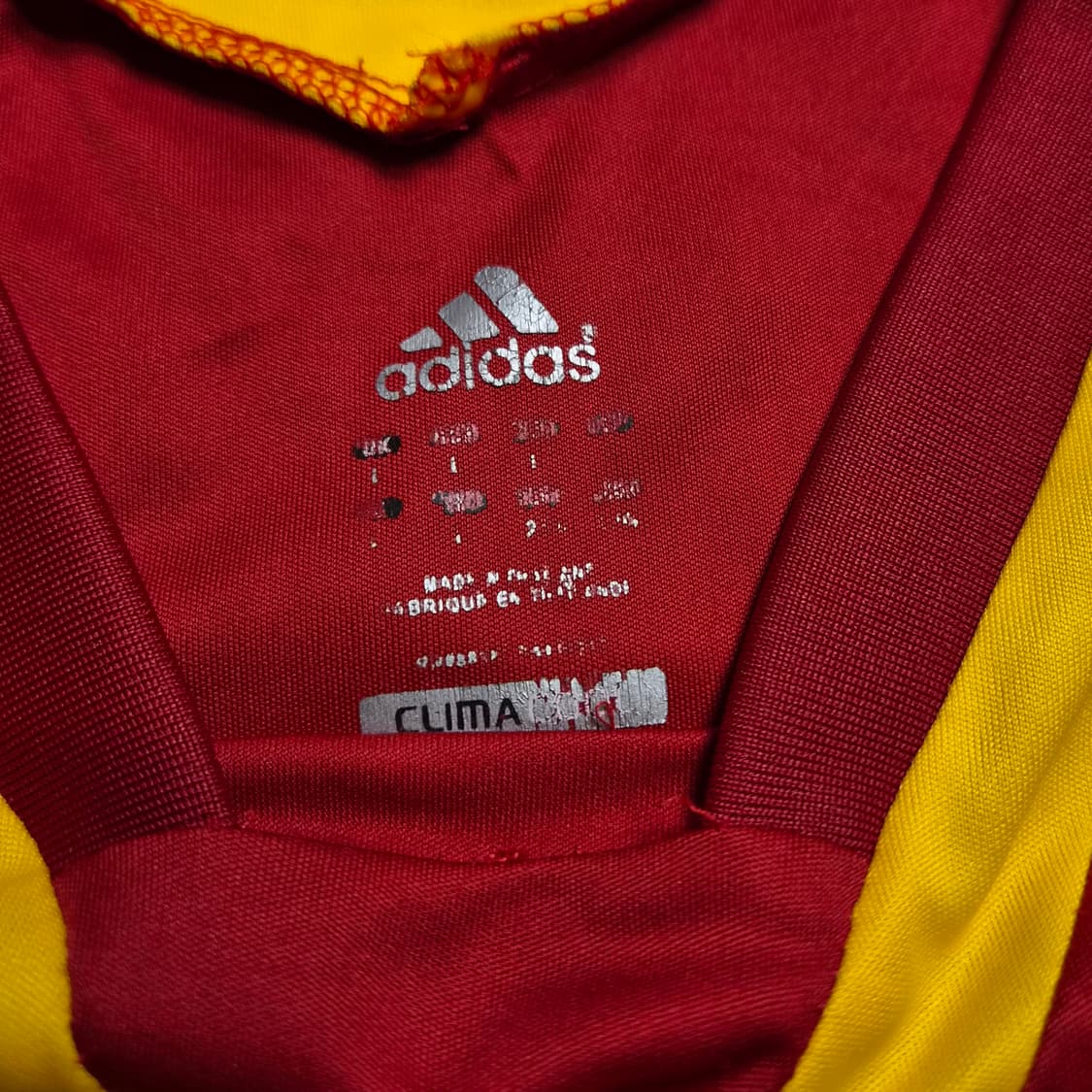 아디다스 스페인 국대 유니폼 반팔 티셔츠 져지 L XL 노마킹 빈티지 상품이미지6