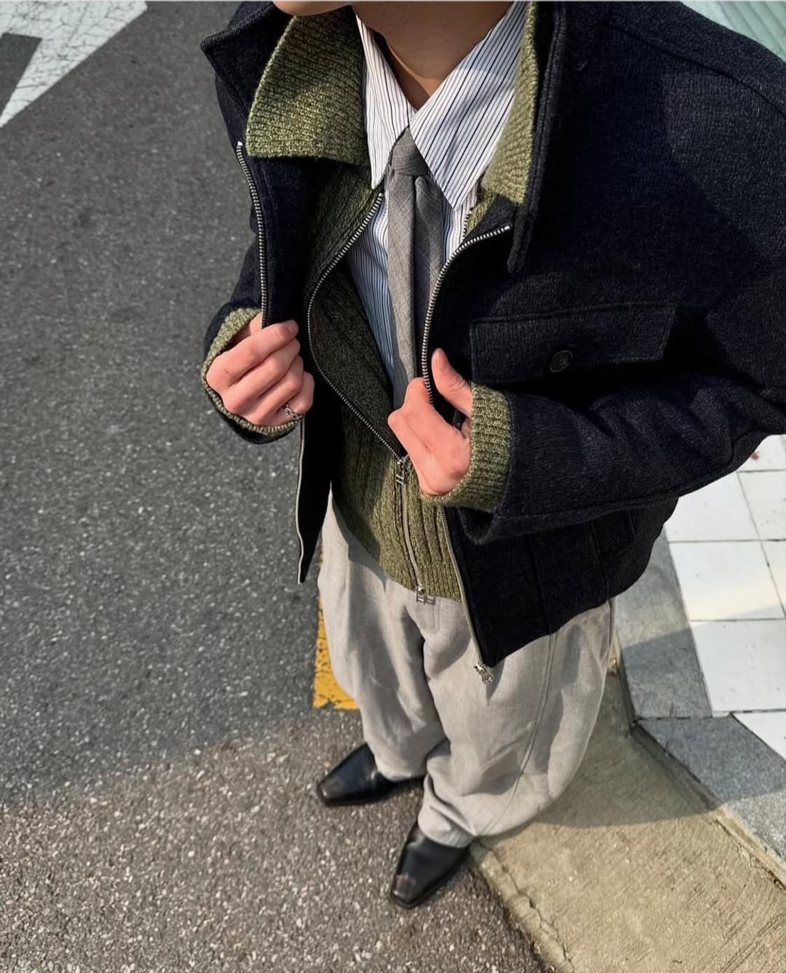 웨이비니스 해링턴 자켓 네이비[1] 상품이미지2