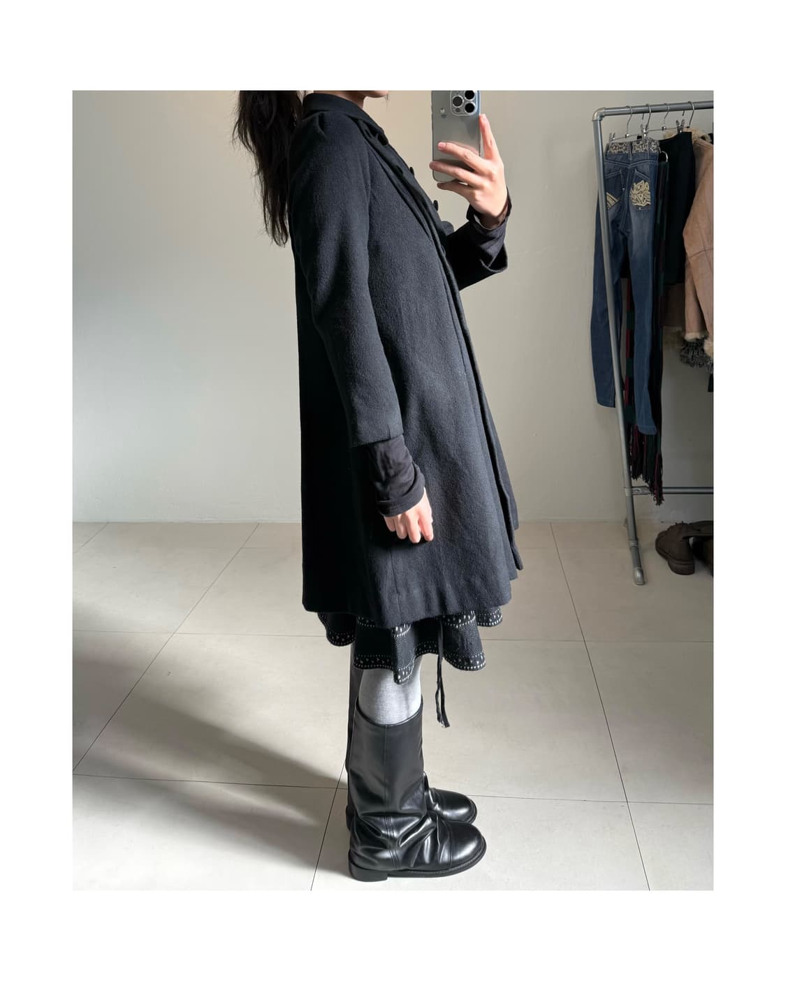 빈티지 울 혼방 코트 상품이미지2