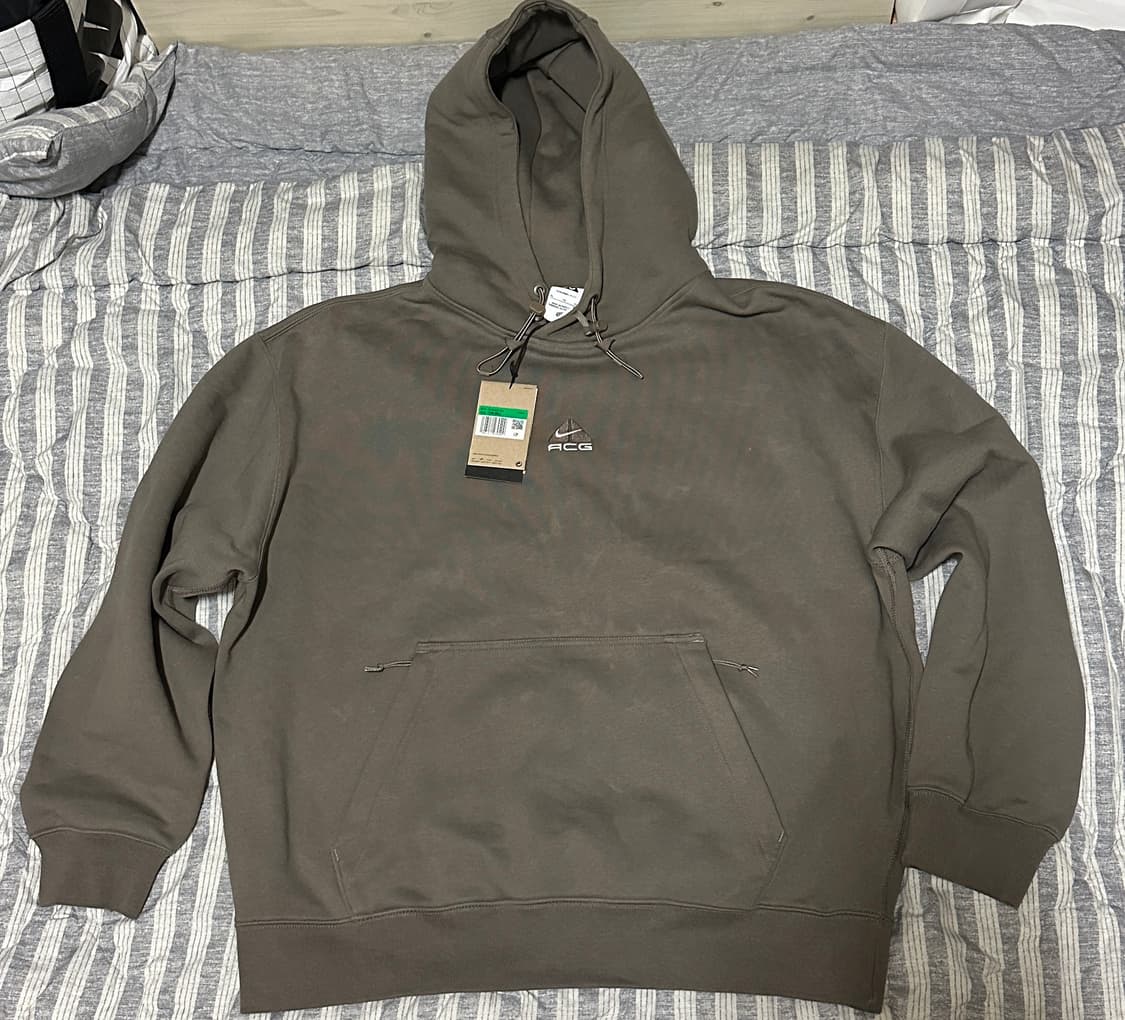 [XL] 나이키 ACG 써마핏 풀오버 플리스 후드 올리브 그레이 아시아 상품이미지1