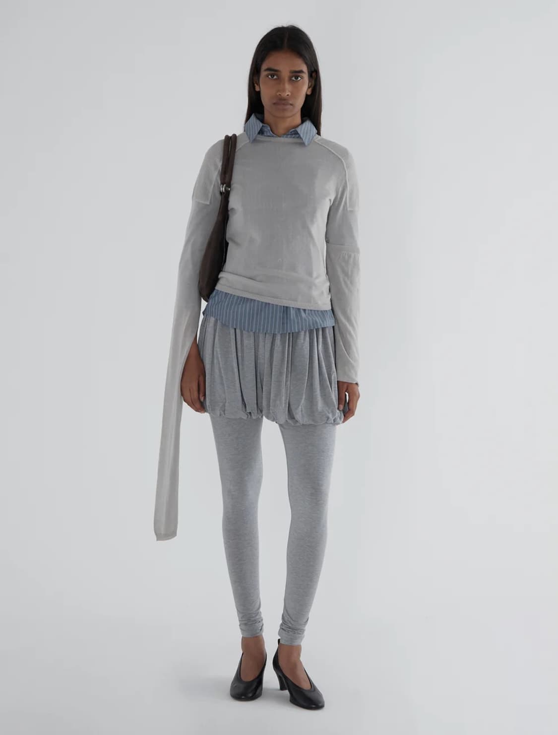 [M]팔로마울 Caly 모달 퍼프 팬츠/그레이 상품이미지1