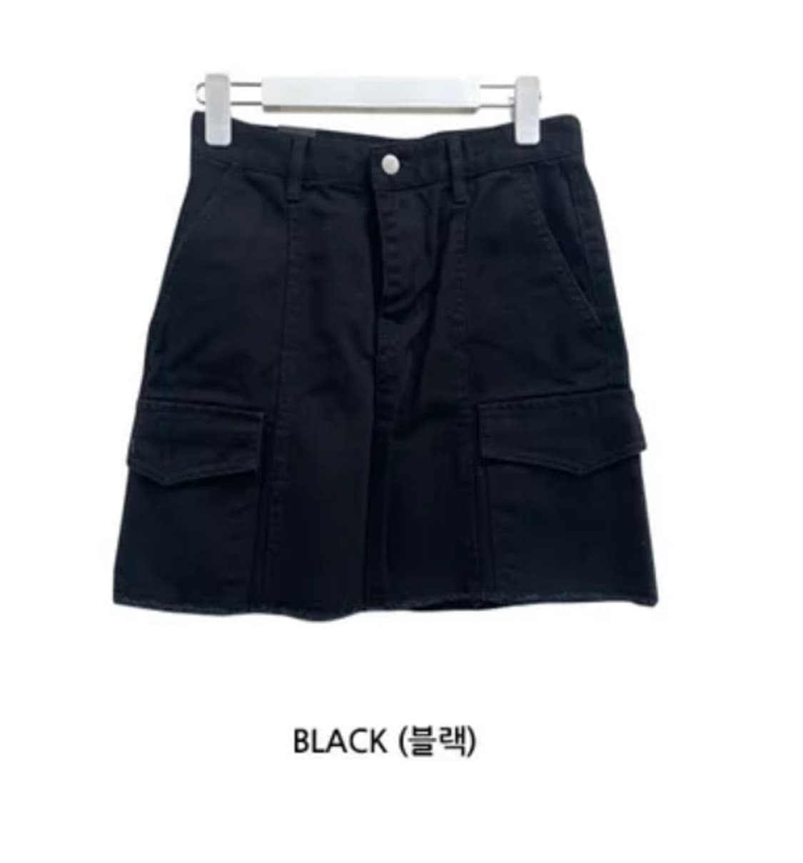 블랙) 카고 커팅 스커트 상품이미지3