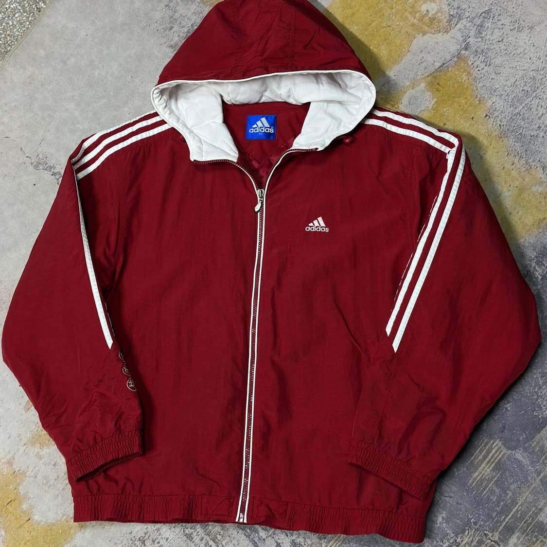 아디다스 올드스쿨 우븐 누빔 후드점퍼 L 상품이미지1