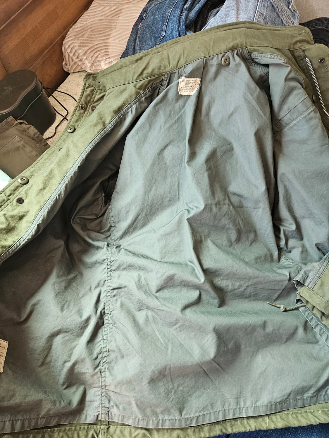 60s og m65 미군 2세대 회색안감 필드자켓m/l  상품이미지3