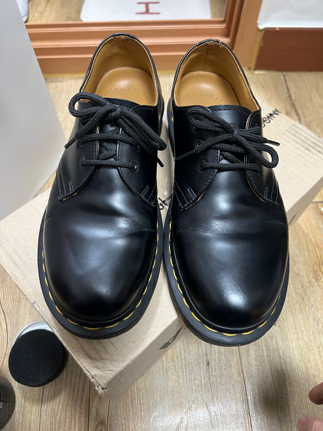 택포13) 닥터마틴 1461 3홀 스무스 블랙 UK5 240~245 상품이미지1