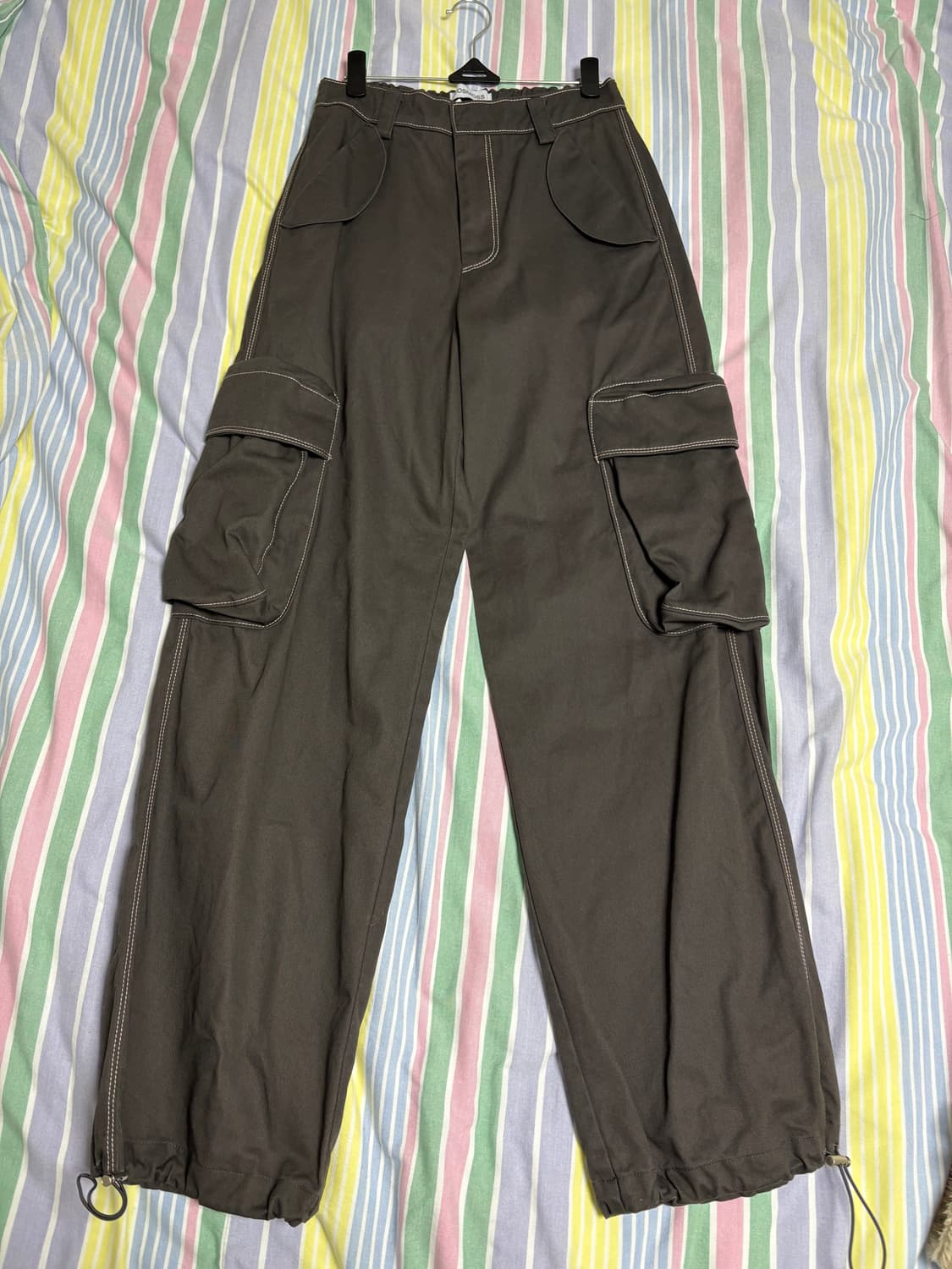 코스모스 스티치 카고팬츠 그레이 S (1회착용) 상품이미지6