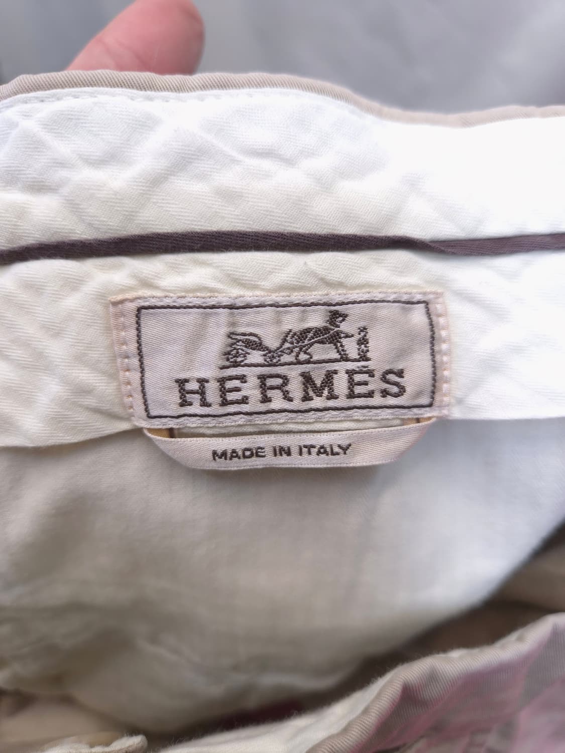 에르메스 베이지색 남성 면바지 상품이미지4