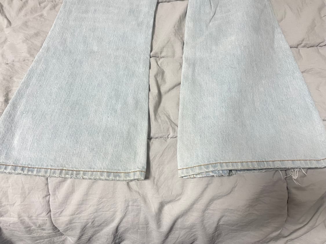 ERL 이알엘 디스트레스 플레어 데님 팬츠 XL 상품이미지5