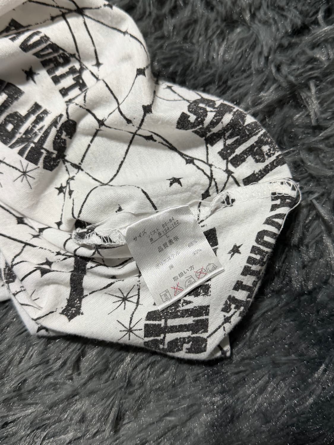 해골&레터링 프린팅 Y2K 반팔 상품이미지5