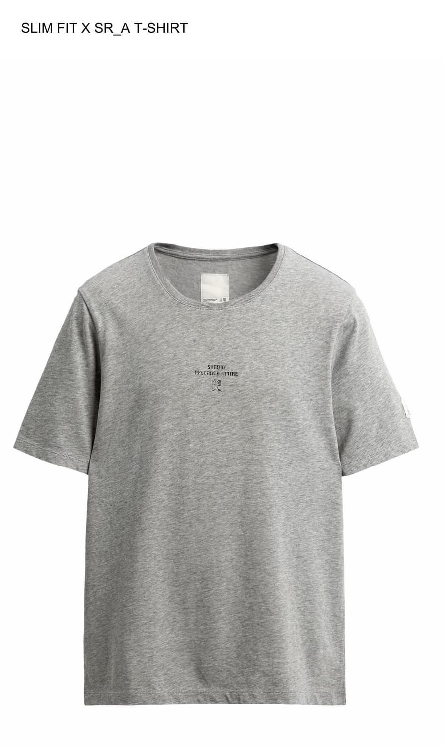 자라 x SR_L 슬림핏 회색 반팔 티셔츠 상품이미지10