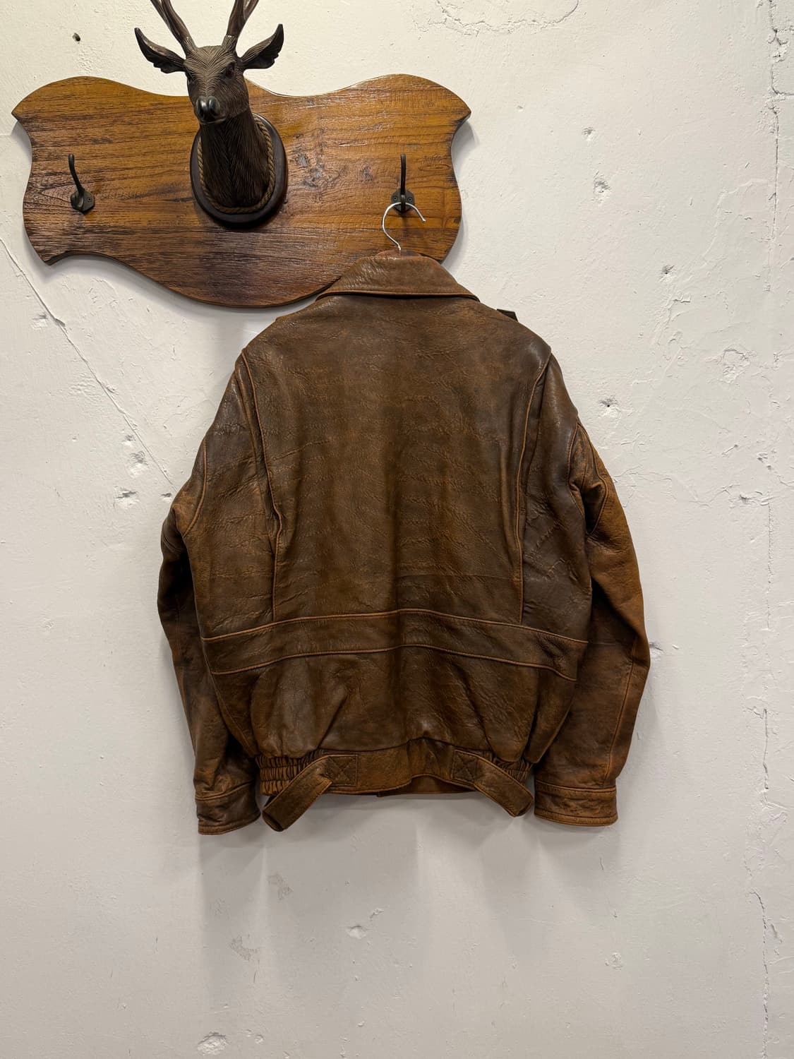 M) Vintage Sheepskin Leather A-2 Flight 상품이미지5