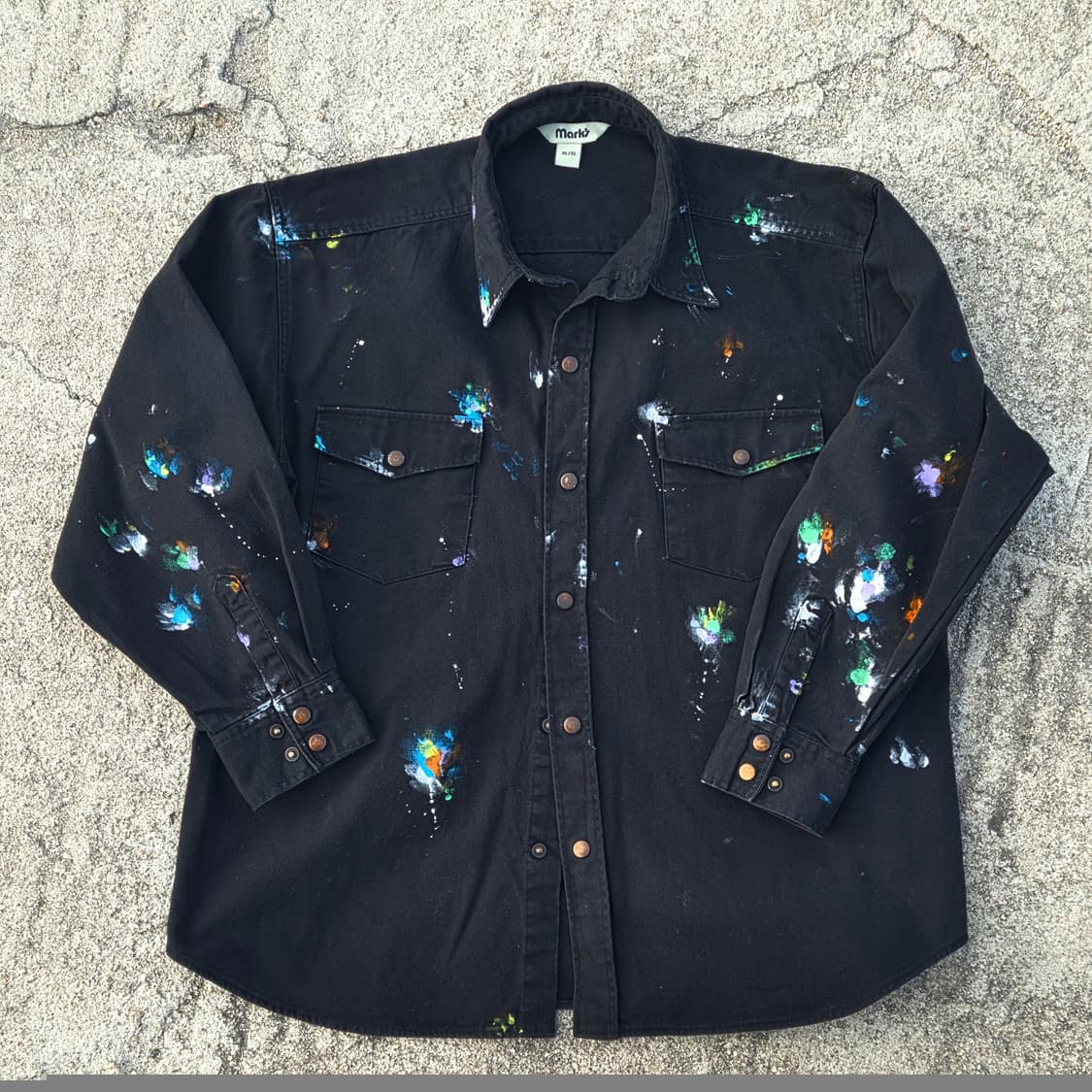 S.O/ 핸드페인팅 커스텀 워크셔츠 상품이미지2