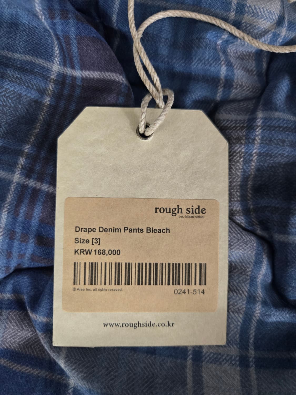 러프사이드 드레이프 데님 블리치 3사이즈 판매합니다. 상품이미지4