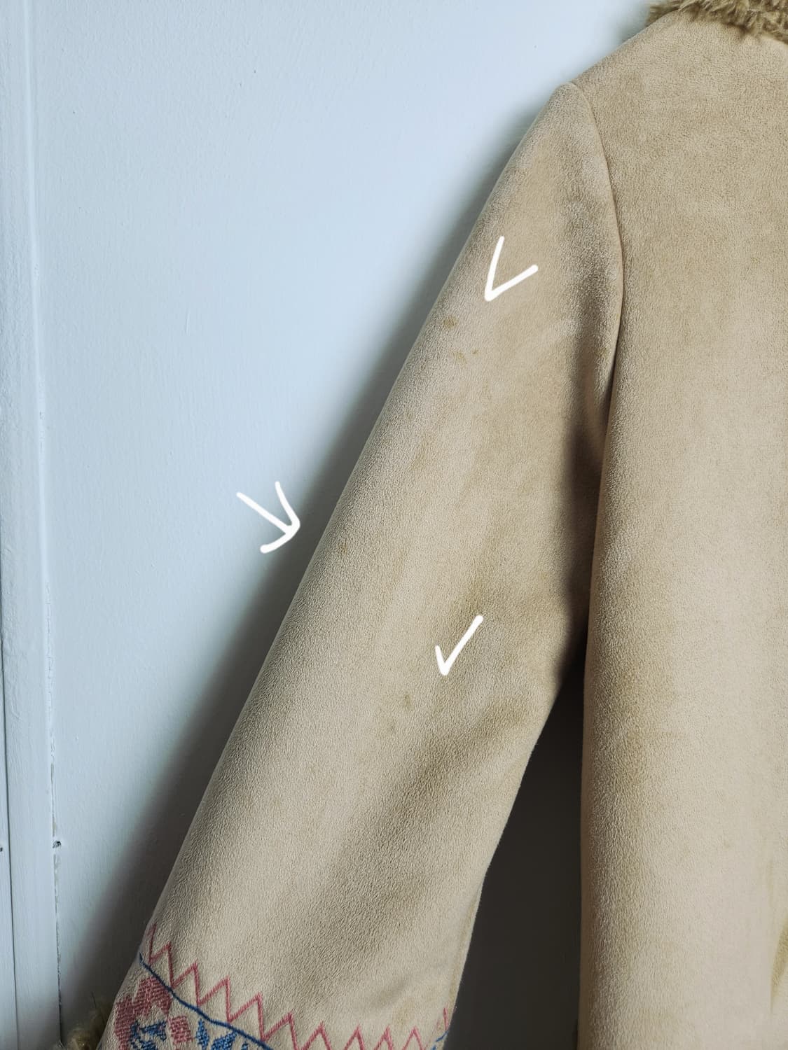 (SNIDEL) 스웨이드 자수 퍼 자켓 상품이미지8