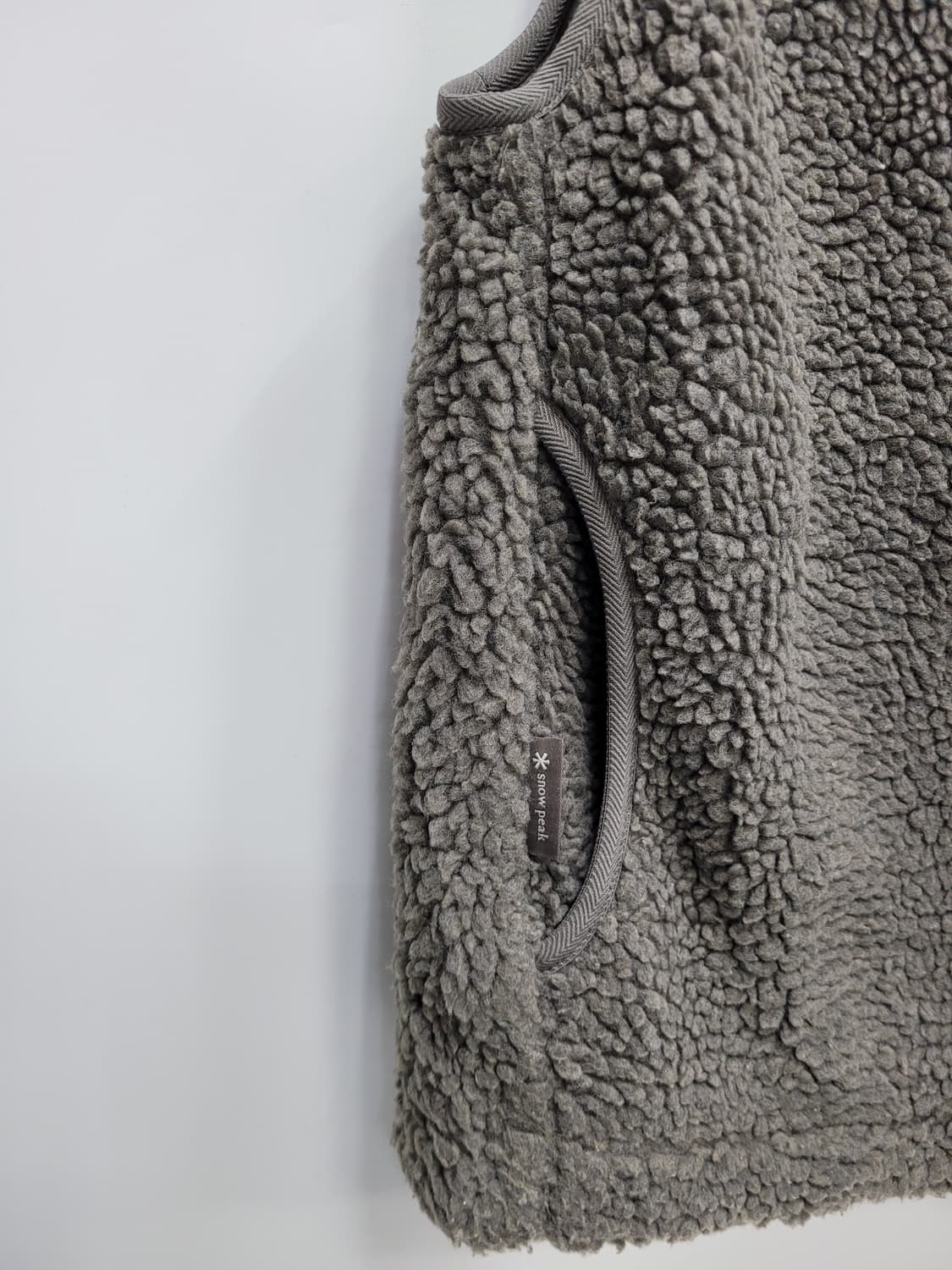 Snow peak 21FW 스노우피크 플리스 베스트 /  95 카키그레이 상품이미지6