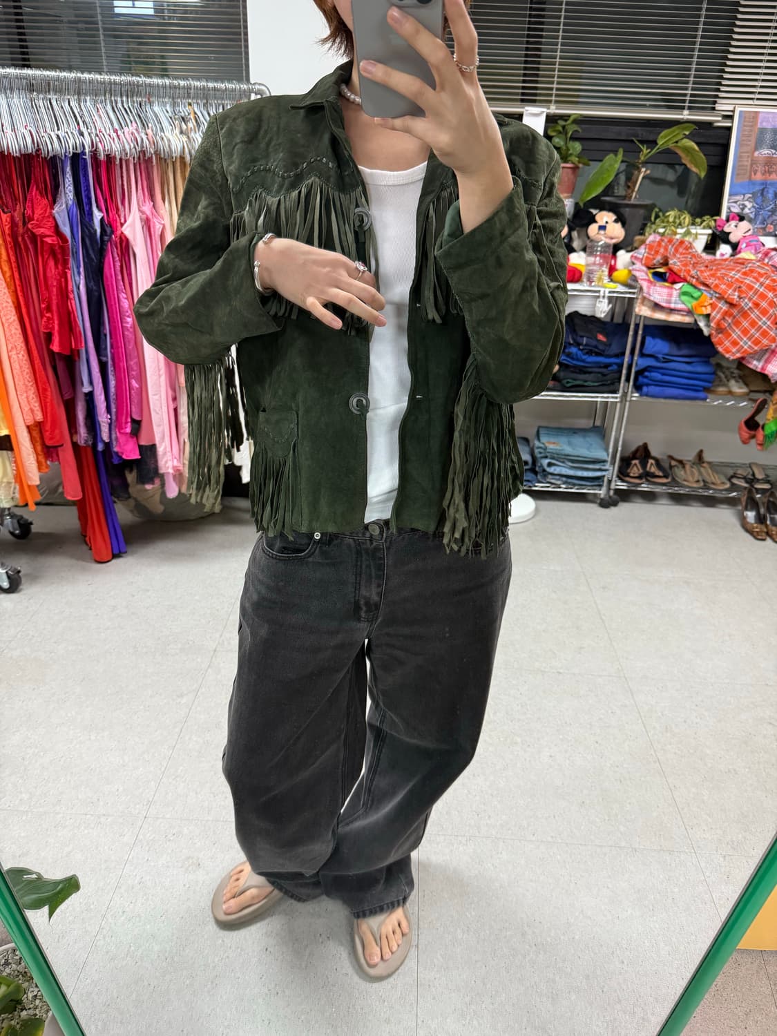 Vintage Usa fringe jacket 프린지자켓 상품이미지4