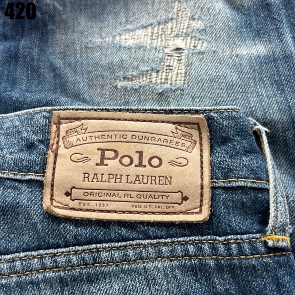 폴로 데미지 워싱 데님 청바지  상품이미지2