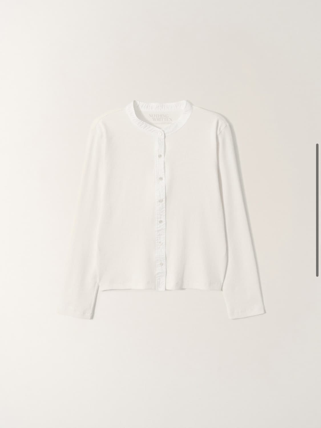 낫띵리튼 Vintage button cardigan 블랙&화이트 상품이미지5