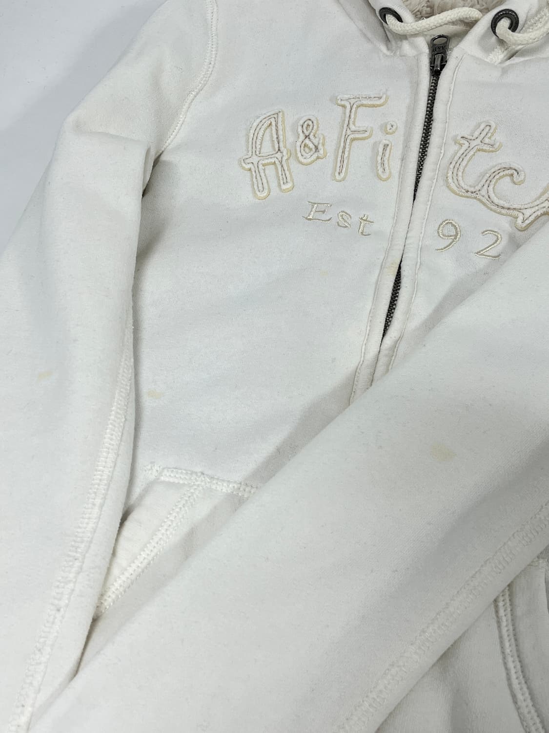 아베크롬비 울프죠 화이트 후드집업 (s) 상품이미지3