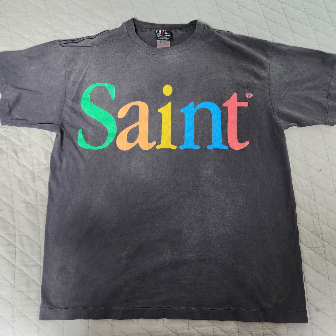 [XL] 세인트미카엘 SAINT 애플 패러디 로고 티셔츠 상품이미지1