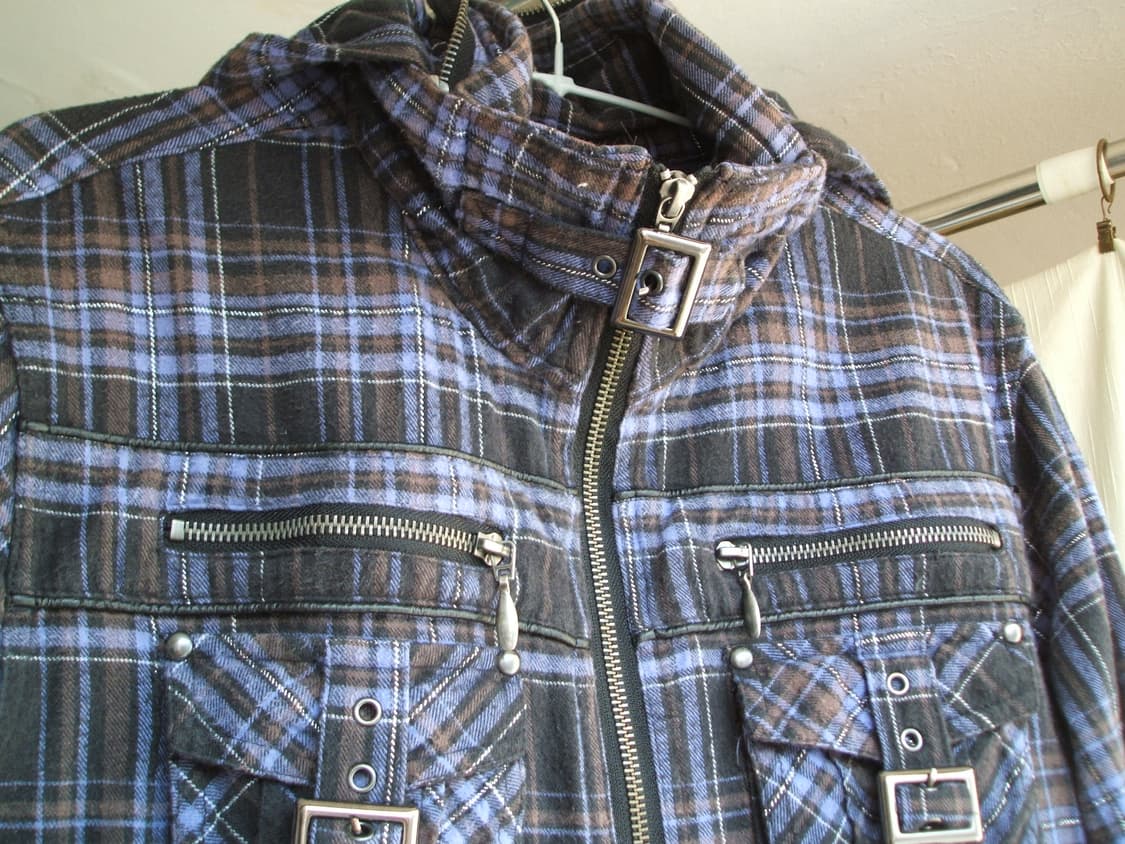 von dutch 체크 후드 집업 상품이미지1