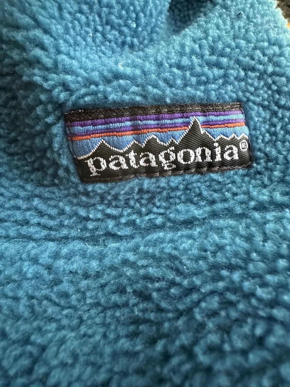 80s 파타고니아 신칠라 스냅-T 블루/퍼플 USA 상품이미지8