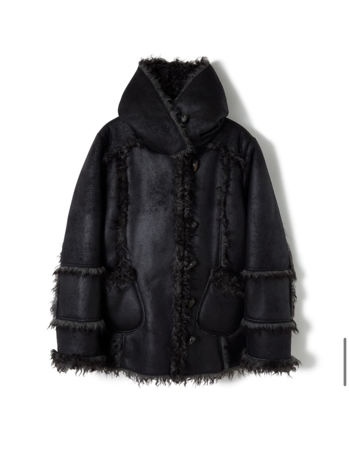 퍼버즈 테디 후드 무스탕 상품이미지1