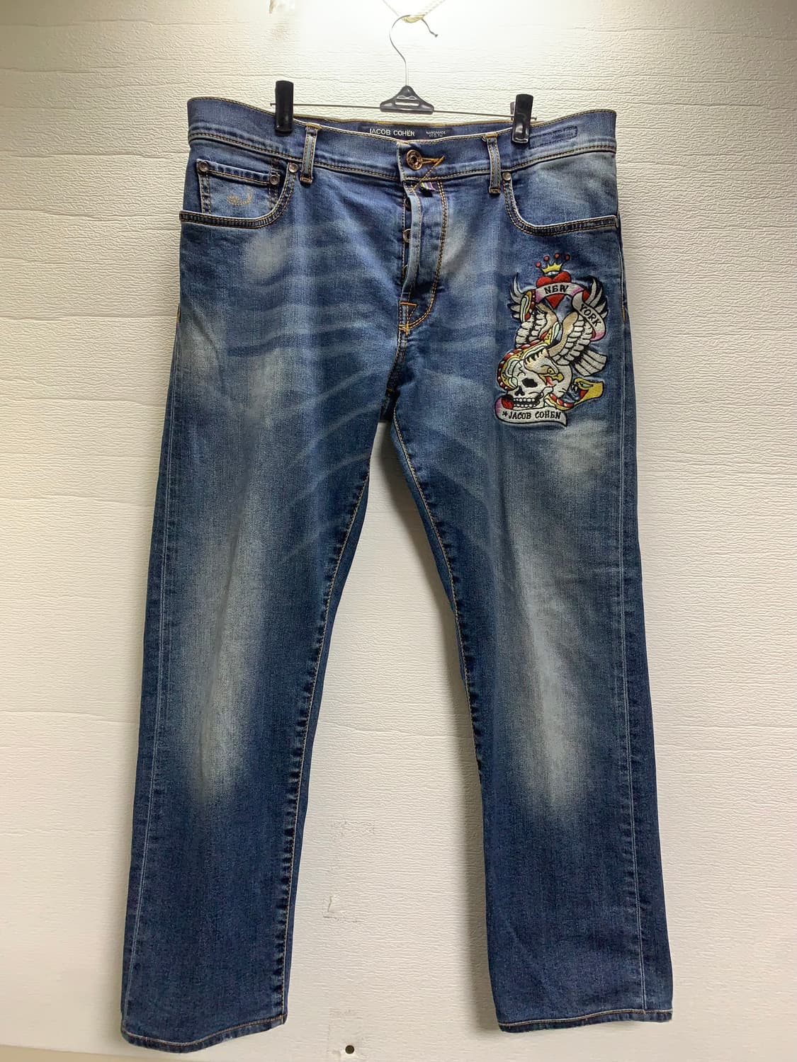 (Jacob Cohen) 야콥코헨 스컬 자수 데님 팬츠 사이즈 35 상품이미지1