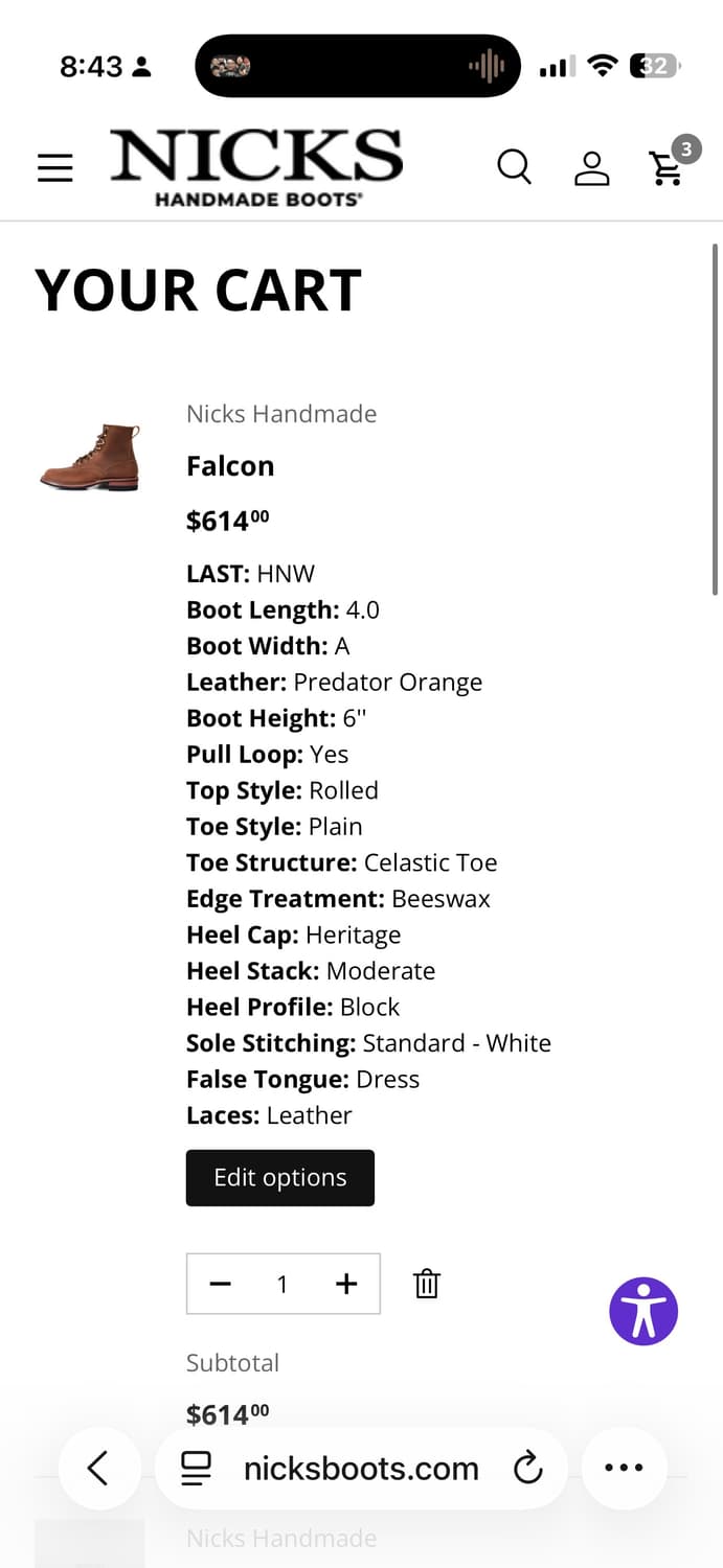[9.5E, 275-280] Nicks 닉스 팔콘 부츠 화이츠 부츠 상품이미지9