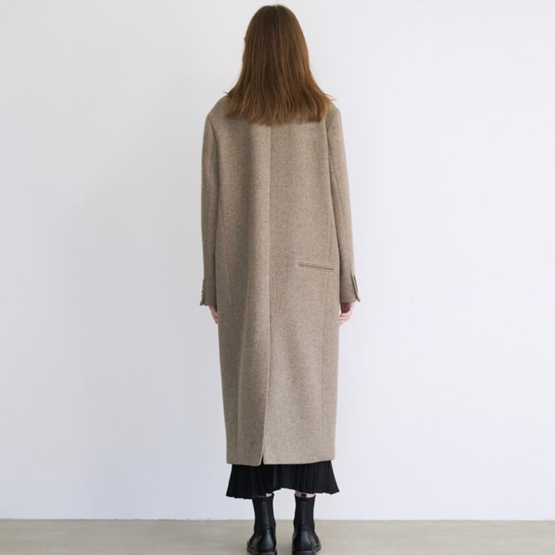 마론에디션(MARRON EDITION) 멜란지 베이지 수트코트 프리사이즈 상품이미지3