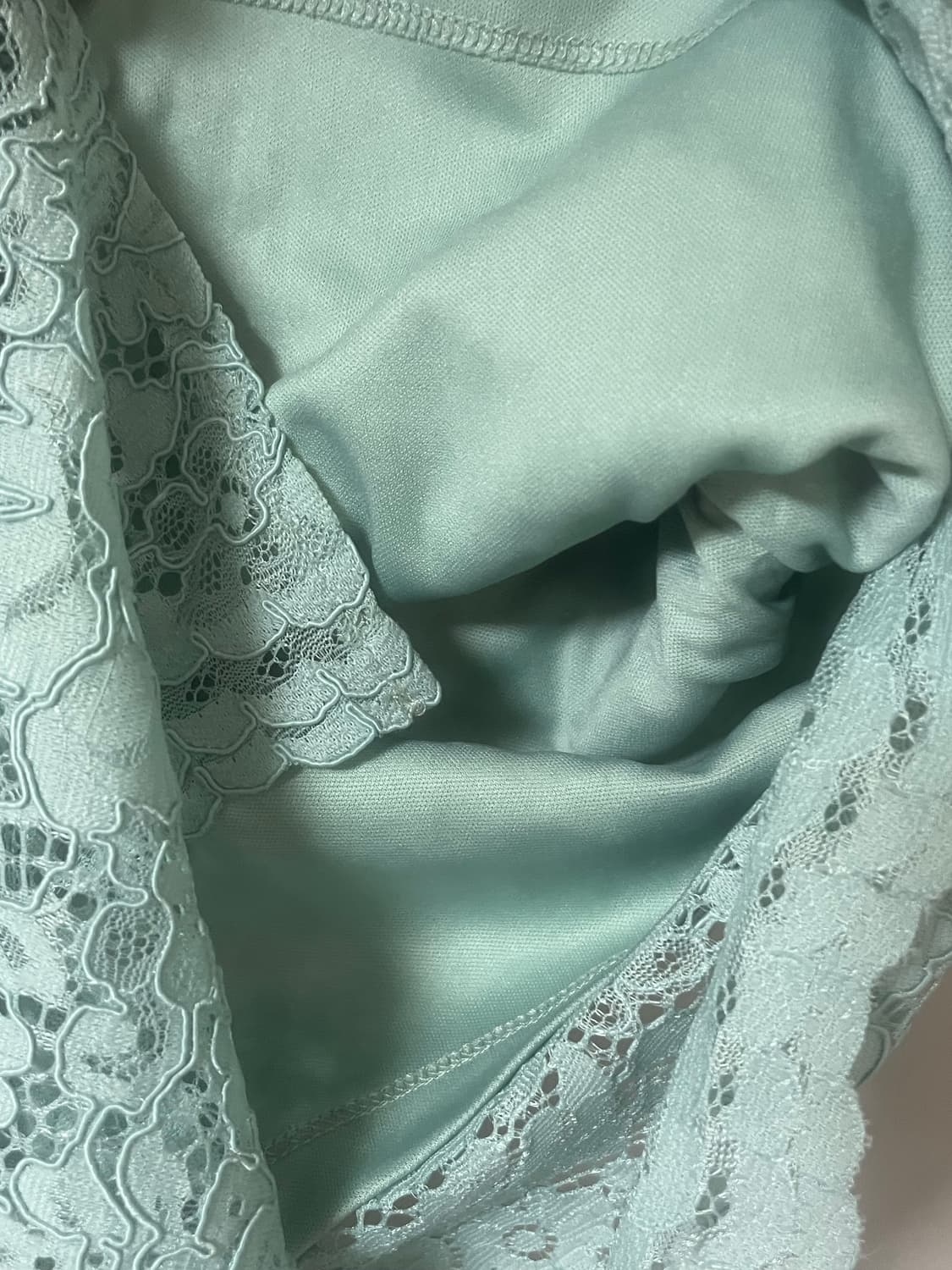 페어리 민트 레이스 미디 스커트 상품이미지5