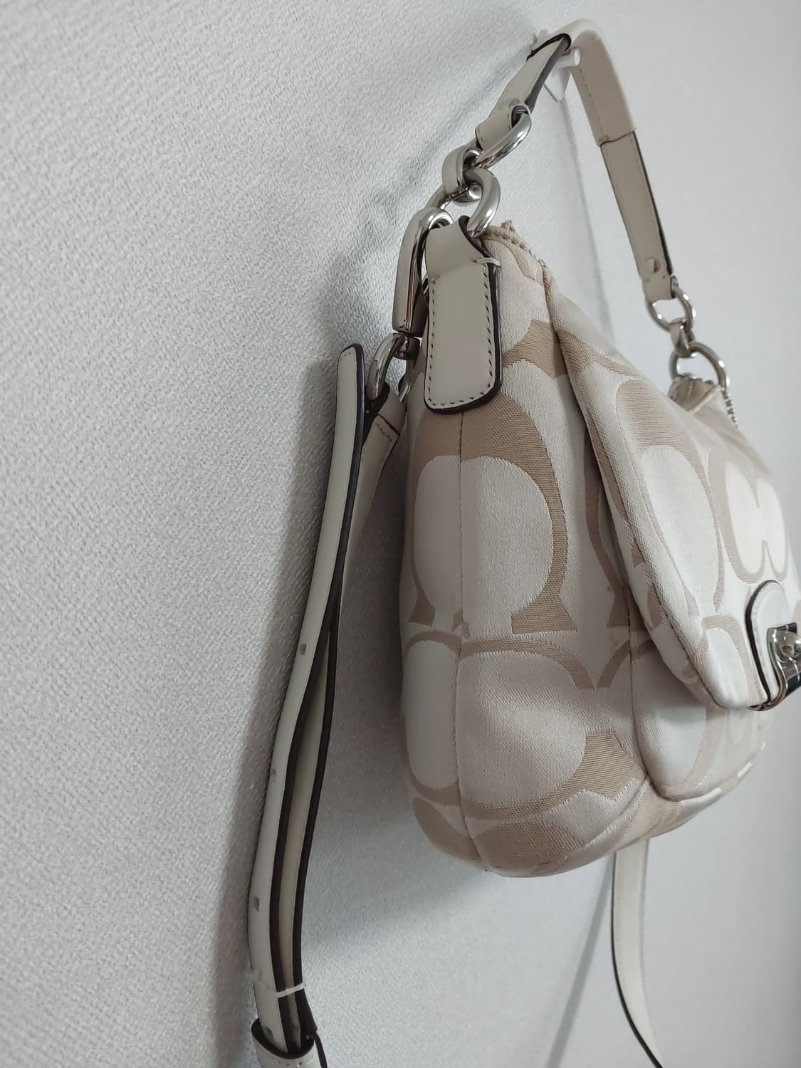 SALE🫶[정품] 코치 아이보리 투웨이백 상품이미지6