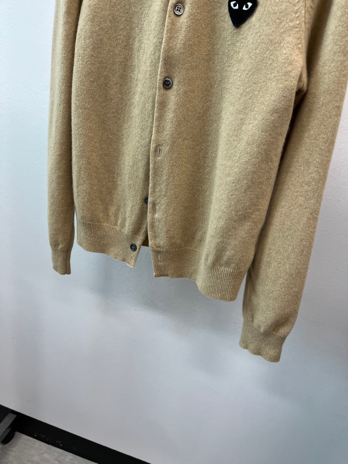 여) 꼼데가르송 베이지 울 가디건  상품이미지4