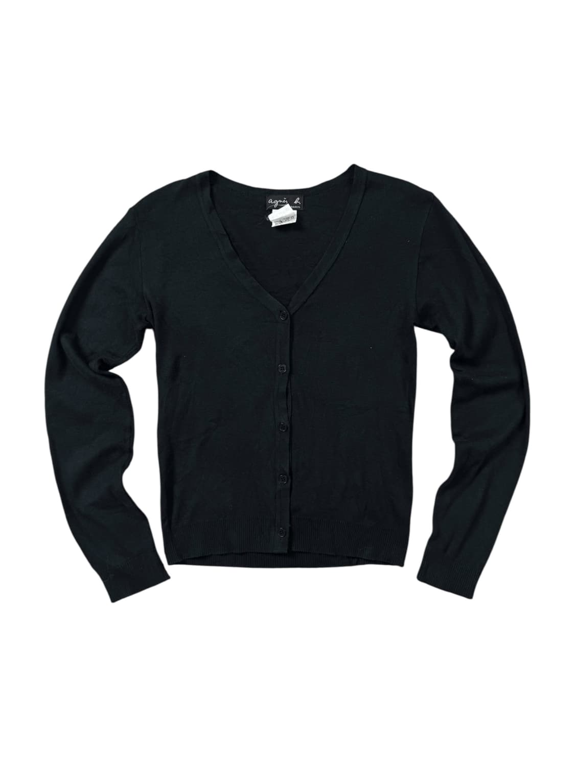 agnes b v-neck black cardigan 상품이미지1