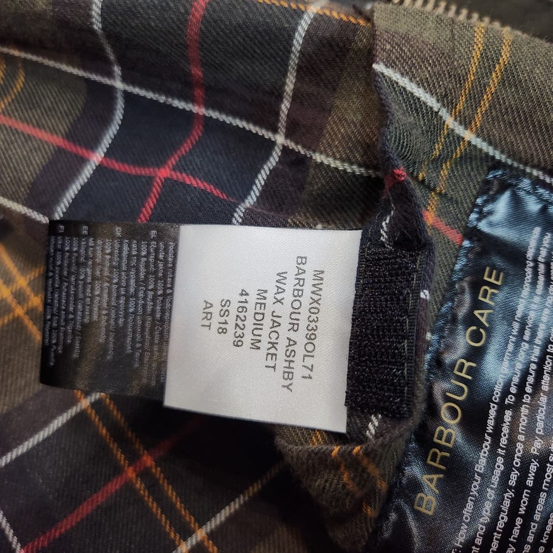 Barbour 바버 애쉬비 왁스 코튼 헌팅 자켓 M 100 상품이미지5