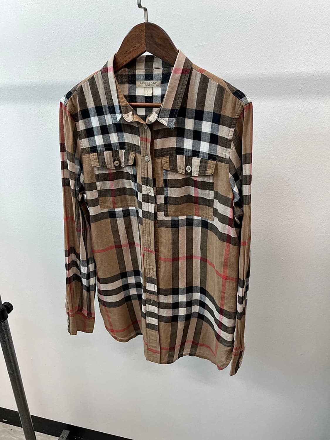 여) 버버리 투포켓 체크셔츠  상품이미지1